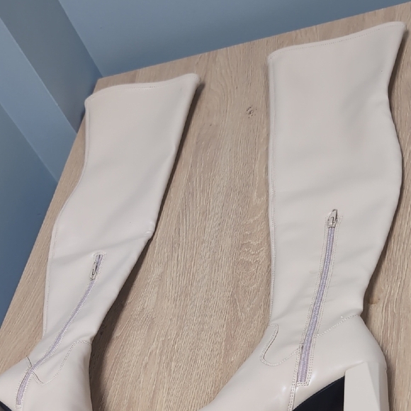 Open Edit Briar Size 7M Knee-High Women's Boots In Cream. New. No Box. - Picture 8 of 13